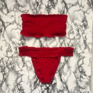 Two Piece Red Bikini